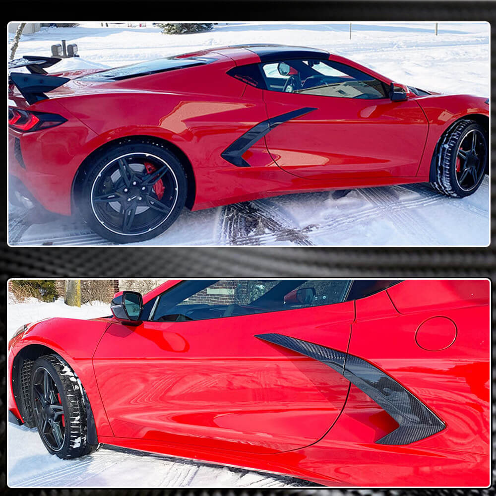 Carbon Rear Fender Covers (2019-2022) for Chevrolet Corvette C8 2019- - image 4