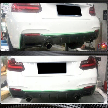 Rear Bumper Diffuser Carbon Fiber V4 (for F22/F23 M Sport) for BMW 2 Series F22/23 2014-2021 - image 4