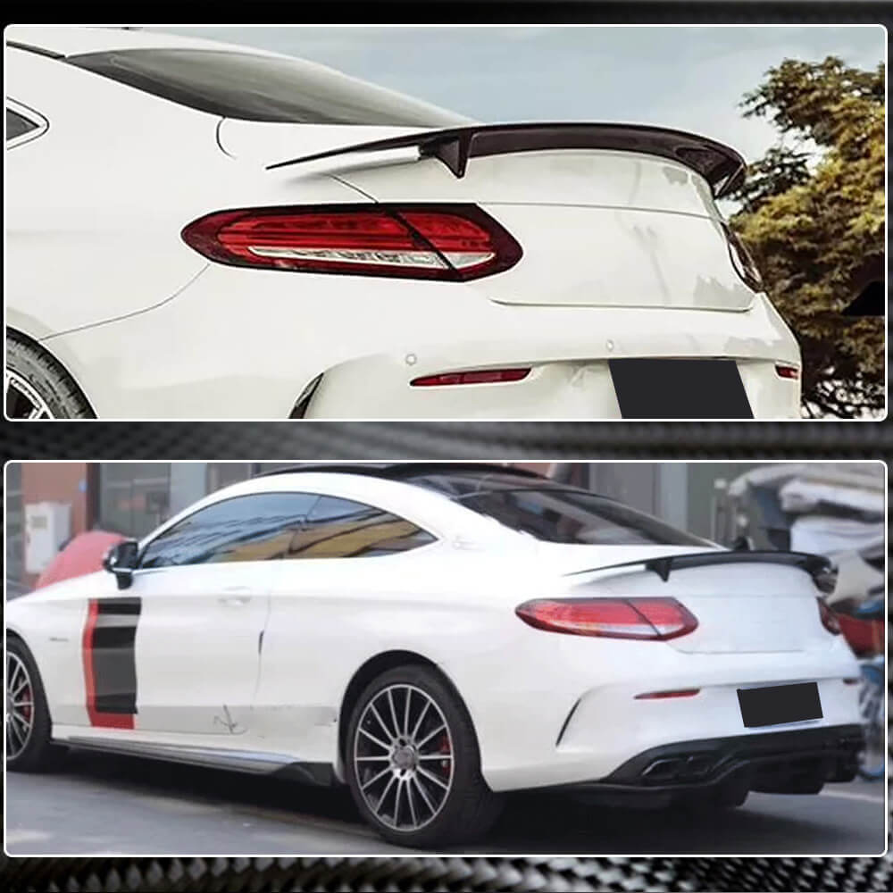 Spoiler V10 (for coupe 2015-2019, Carbon) for Mercedes C-class W205 2014-2021 - image 4