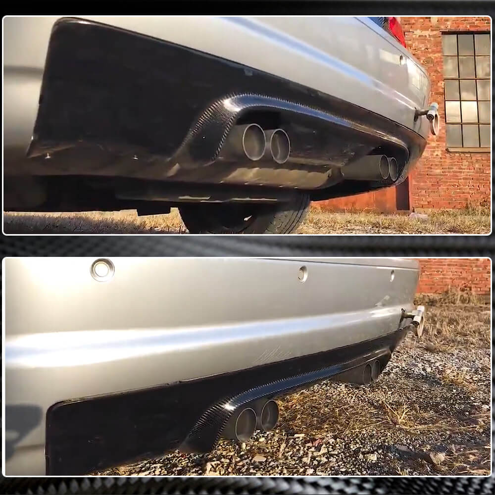 Rear Bumper Diffuser Half Carbon Fiber V2 (for M3) for BMW 3 series E-46 1998-2006 - image 4