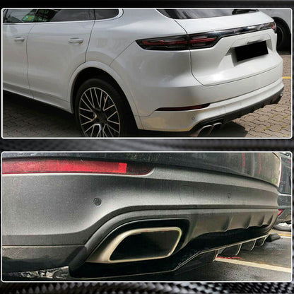 Rear Bumper Diffuser (2018-2023, Carbon) for Porsche Cayenne 2018- - image 4