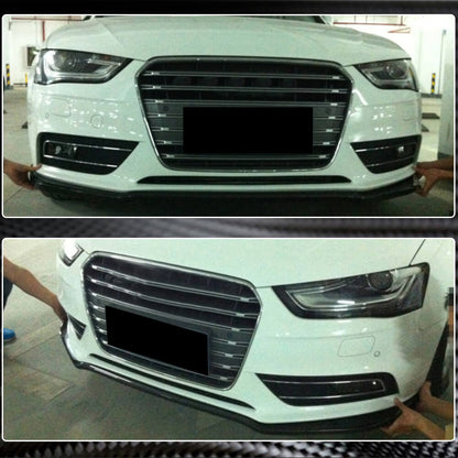 Front Bumper Lip Spoiler (for Base 2011-2015, Carbon) for Audi A4 B8 2007-2015 - image 4