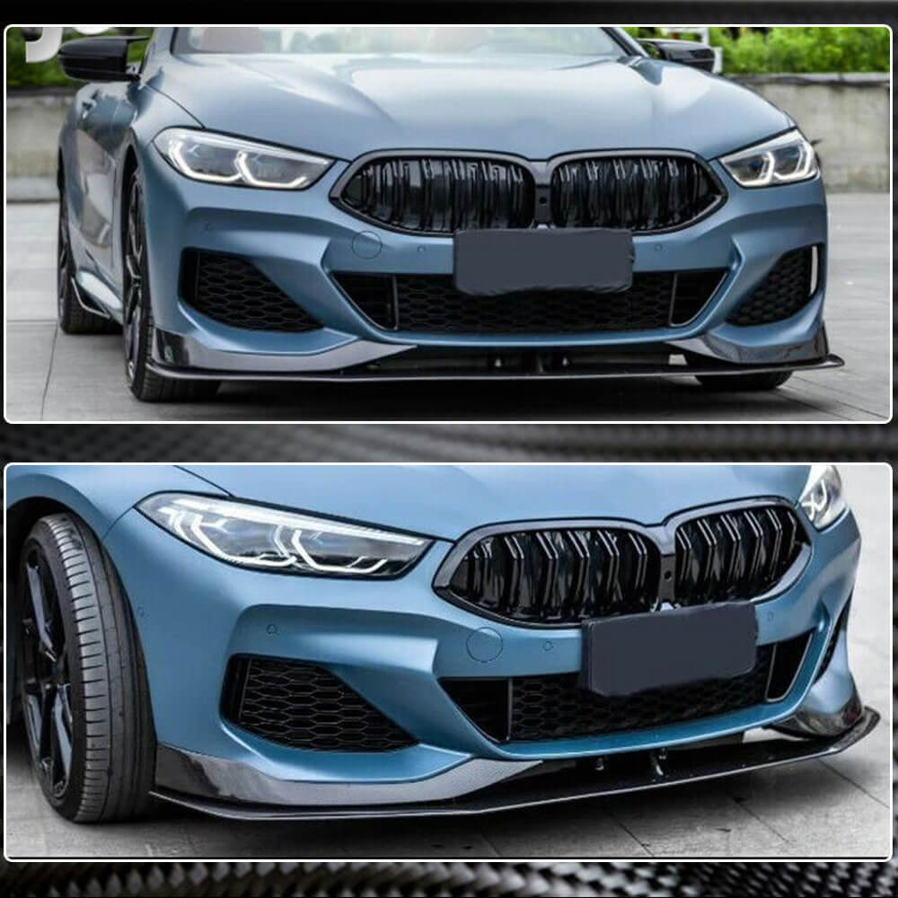 Front Bumper Lip V1 (for M-Sport, Carbon) for BMW 8 Series G14/G15/G16 2018- - image 4