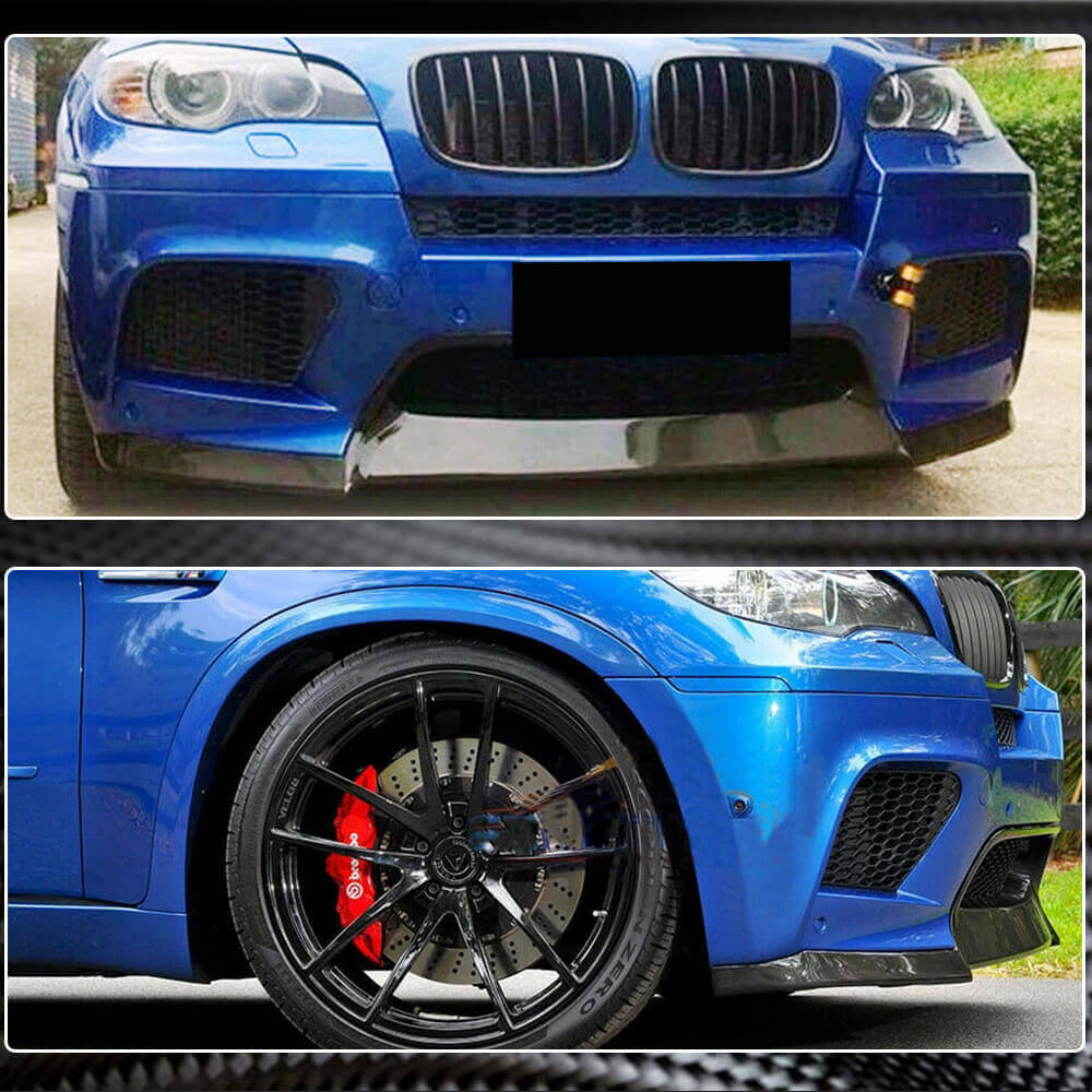 Front Bumper Lip V1 for X6M, Carbon for BMW X6 E-71 2008-2014 - image 4