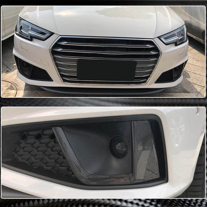 Fog light trim covers V3 (for S-Line Sedan 2015-2019, Carbon) for Audi A4 B9 2015-2024 - image 4