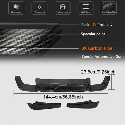 Rear Bumper Diffuser Carbon Fiber (for F97) for BMW X3 G01 2018- - image 4