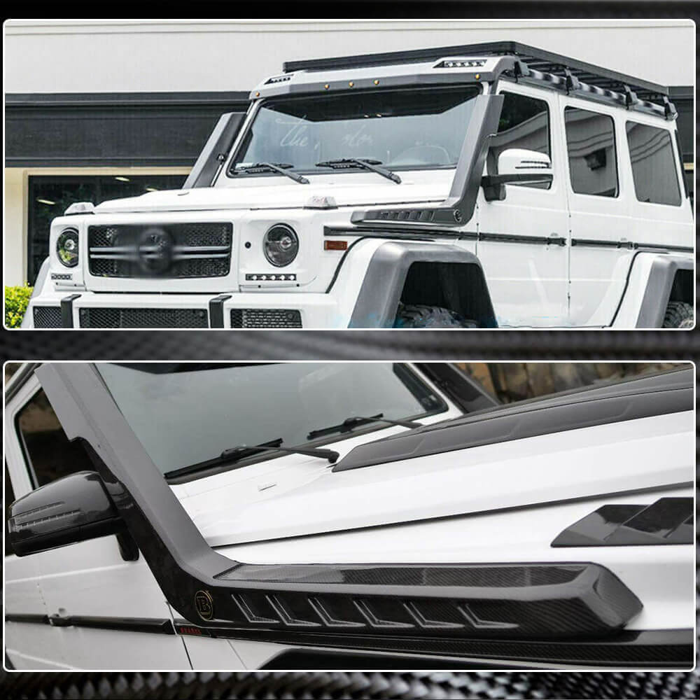 Snorkel (for 2004-2018, 2 pcs, Carbon) for Mercedes G сlass W463 1990-2018 - image 4