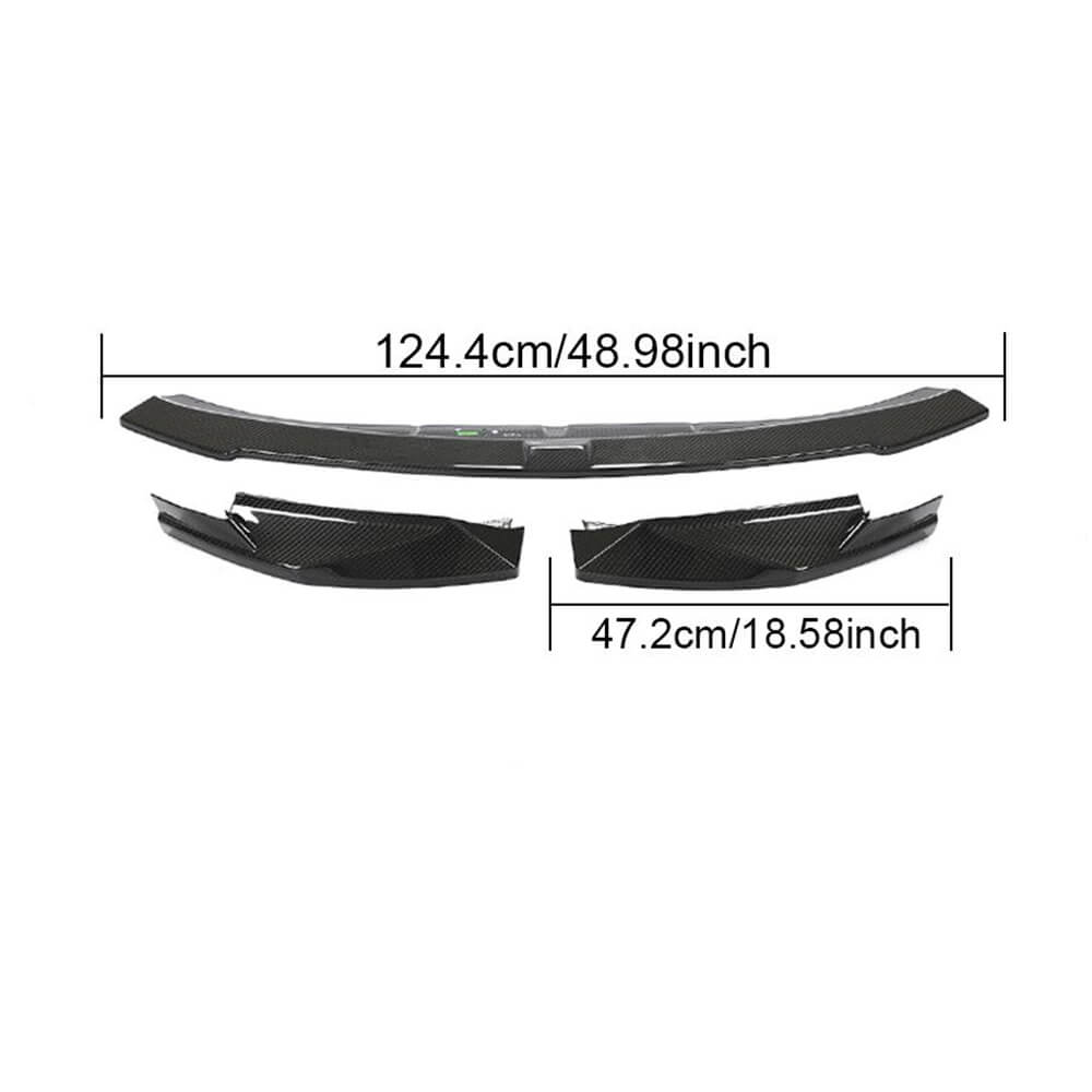 Front Bumper Lip V10 (for G80, Carbon) for BMW 3 Series G20/21 2018- - image 4