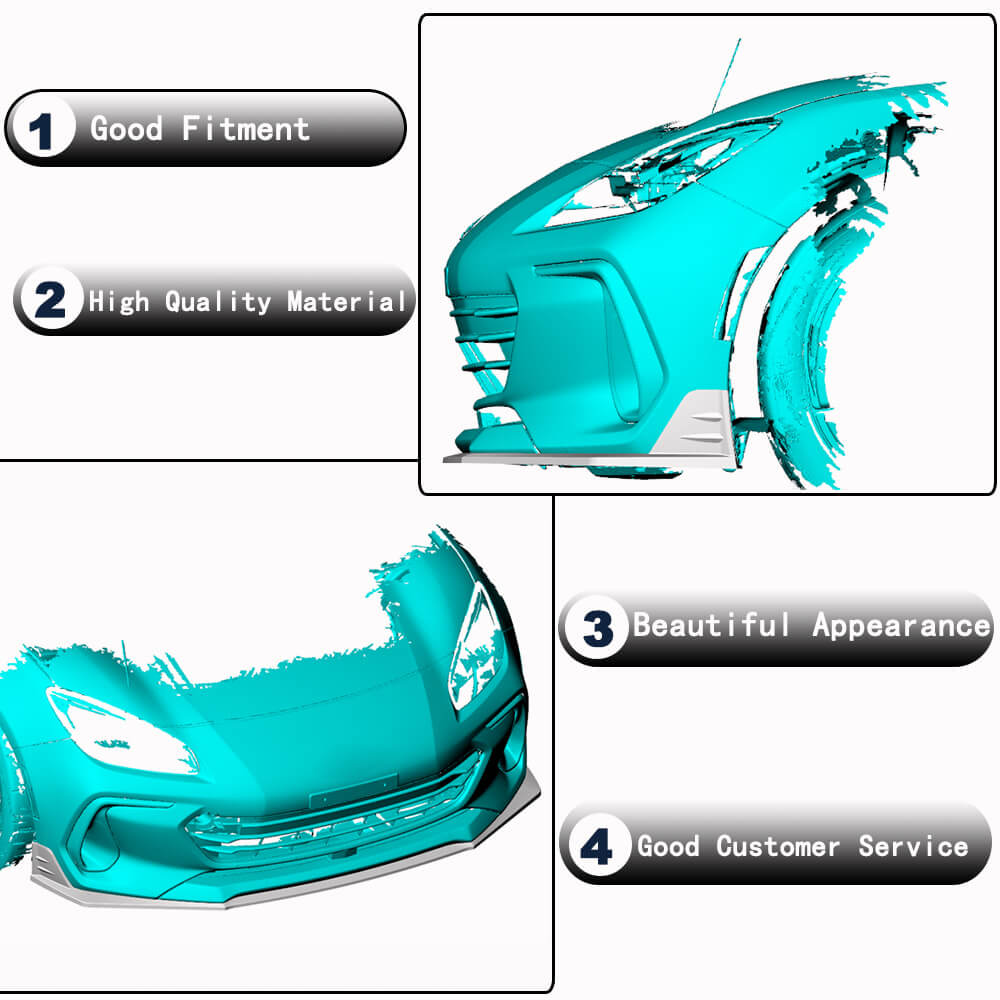 Front Bumper Lip V1 (2021-2023, Carbon) for Subaru BRZ 2021- - image 4