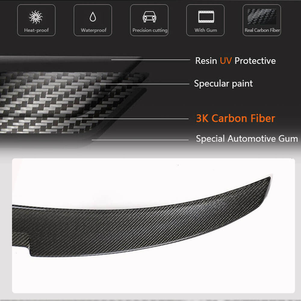 Rear Trunk Spoiler Carbon Fiber V2 (for G26) for BMW I4 (G26) 2022- - image 4