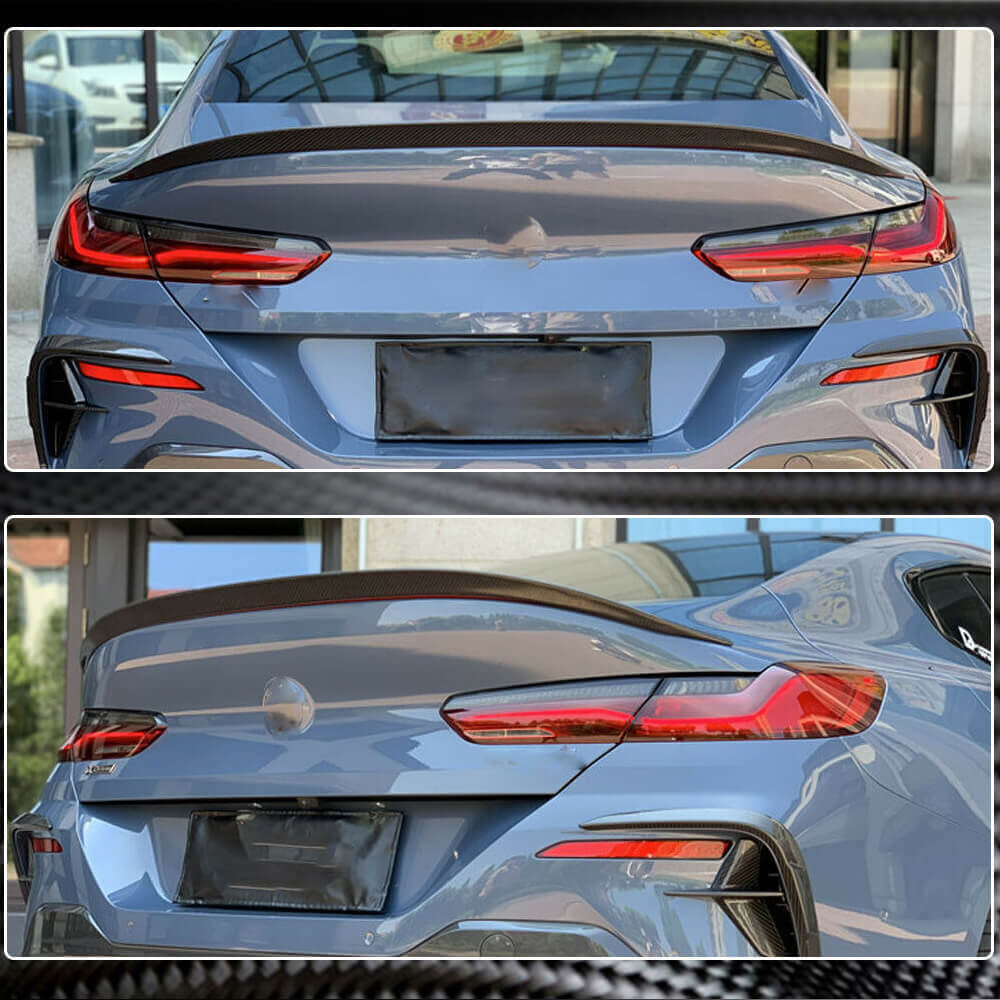 Rear Trunk Spoiler Dry Carbon Fiber V2 (for G16) for BMW 8 series G14/G15/G16 - image 4