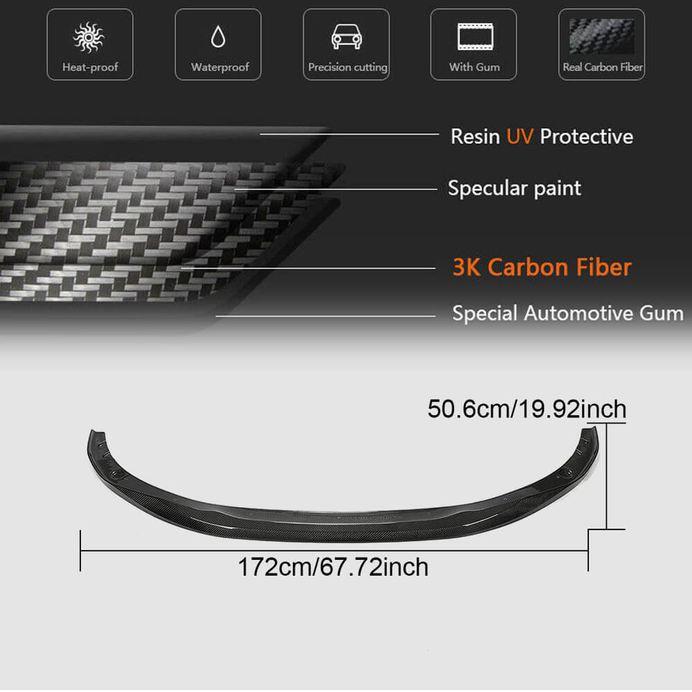 Front Bumper Lip V2 for G22/G23 M-Sport Carbon for BMW 4 Series G22/23/26 2020- - image 4