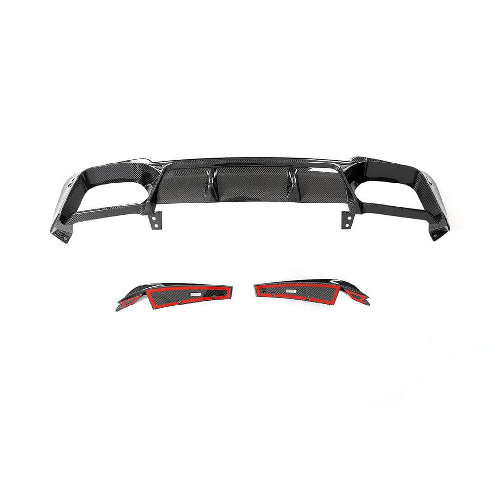 Rear Bumper Diffuser With Splitters Carbon Fiber (for F97) for BMW X3 G01 2018- - image 4