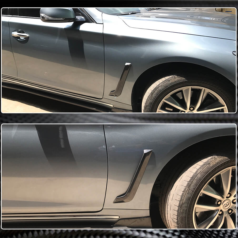 Carbon Front Fender Covers (for Q50 Base/Sport 2014-2020) for Infiniti Q50/Q60 2013-2024 - image 4