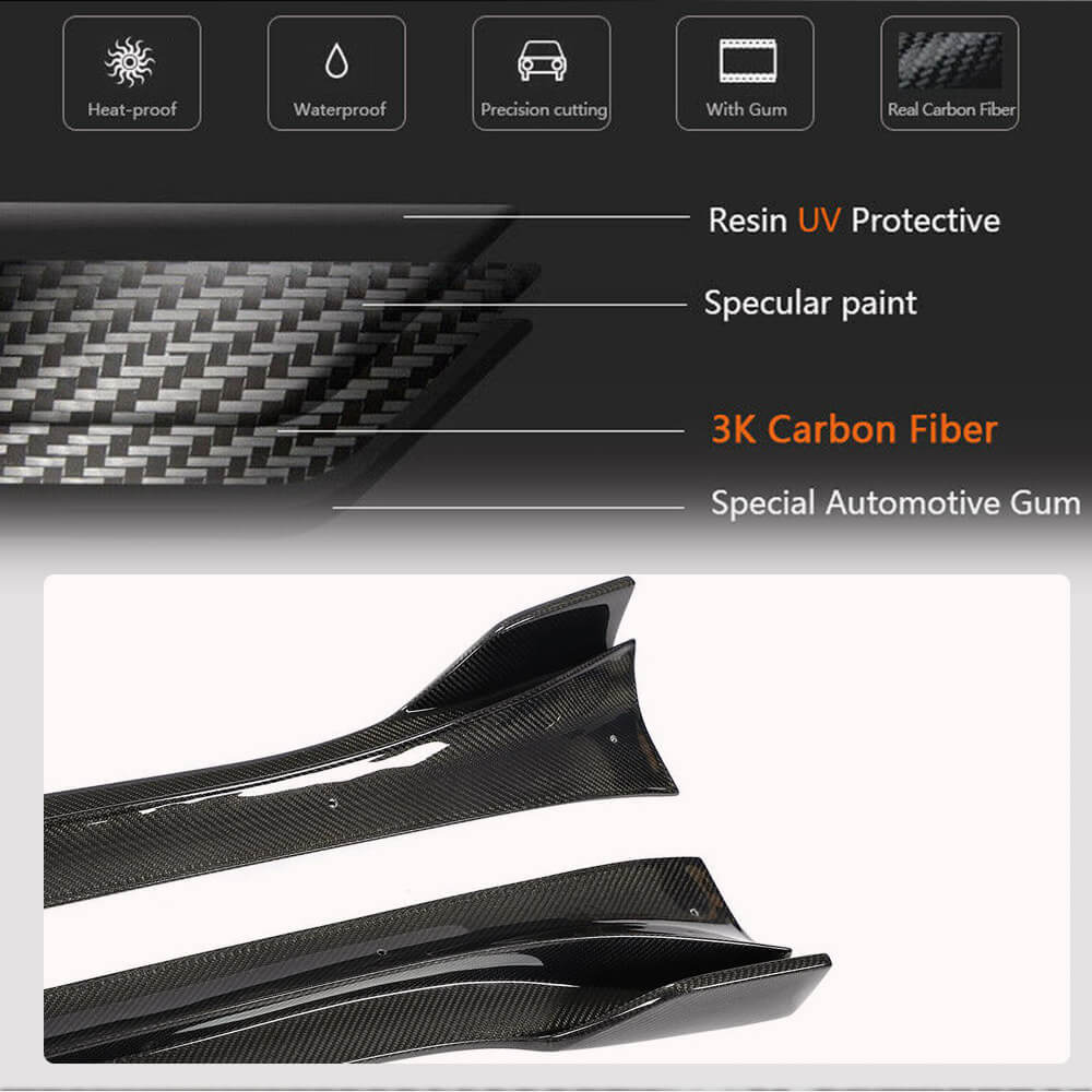 Side Skirt Covers V1 (2020-2025, Carbon) for Tesla Model Y 2020- - image 4