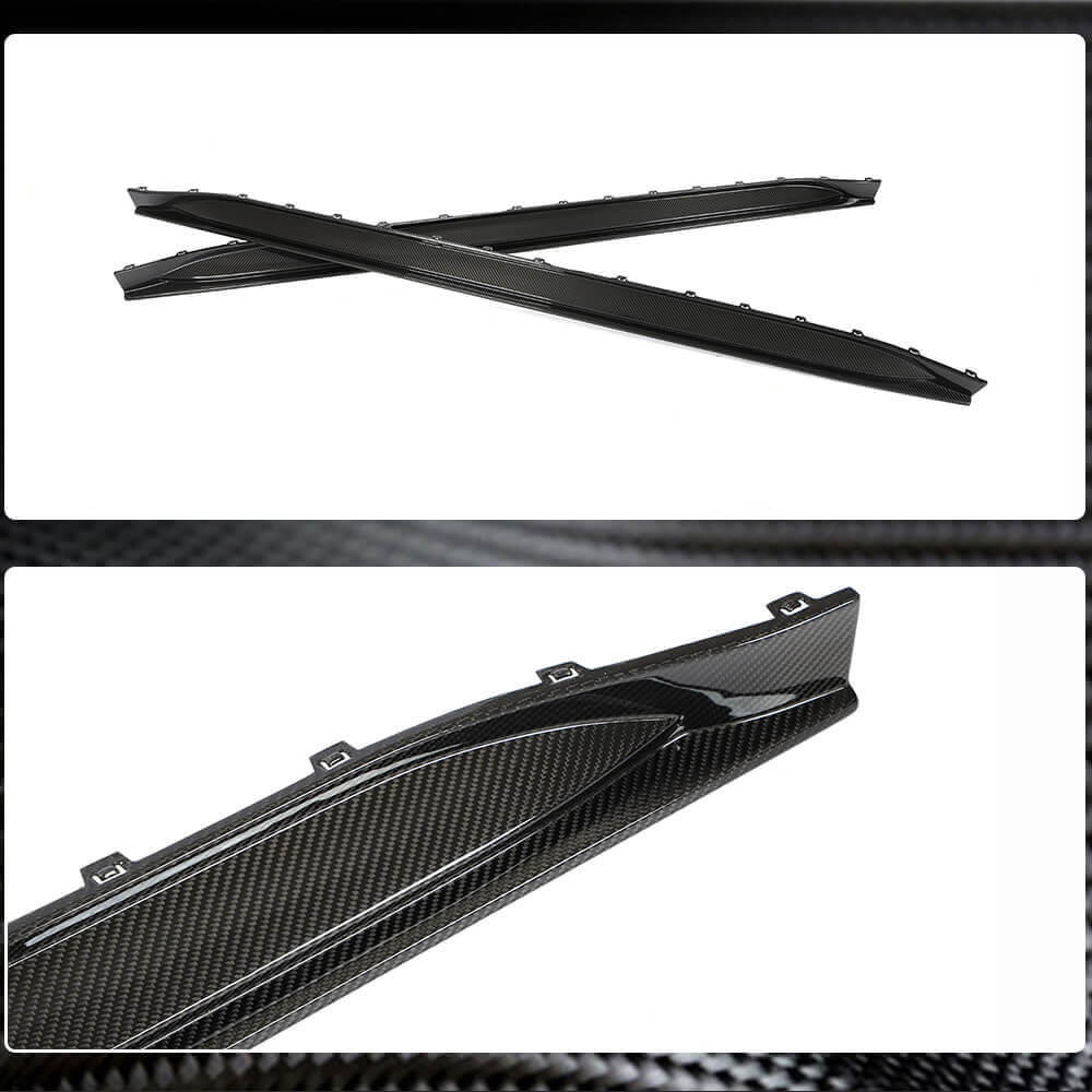 Side Skirt Extensions V4 (for G80, Carbon) for BMW 3 Series G20/G21 2018- - image 4
