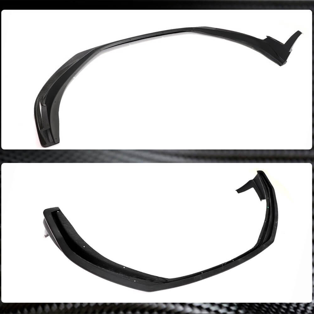 Lip V1 front bumper cover (2016-2019, carbon) for Porsche Boxster/Cayman 982 (718) 2016- - image 4