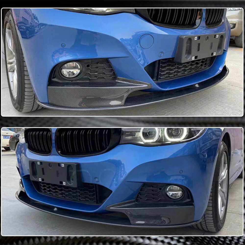 Front Bumper Lip MP-Style for F34 M-Sport, Carbon for BMW 3 Series F-30/31/34 2012-2019 - image 4