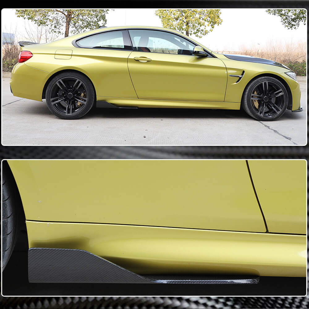 Side Skirt Extensions V4 (for F82/F83, Carbon) for BMW 4 Series F32/F33/F36 2012-2020 - image 4