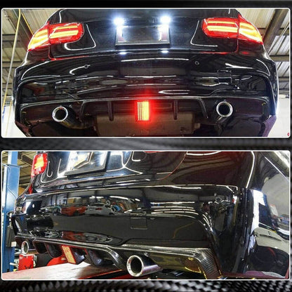 Rear Bumper Diffuser With brake light Carbon Fiber V9 (for M-Sport) for BMW 3 series F-30/31/34 2012-2019 - image 4