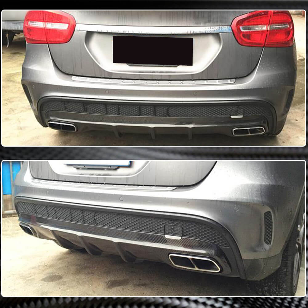 Rear Bumper Diffuser for GLA45 AMG, Carbon for Mercedes GLA X156 2014-2019 - image 4