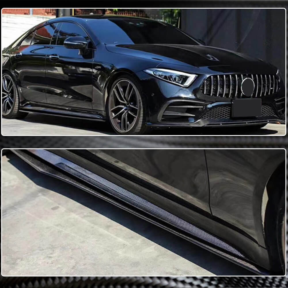 Side sills V1 (for AMG/AMG-Line 2018-2020, Carbon) for Mercedes CLS C257 2018- - image 4