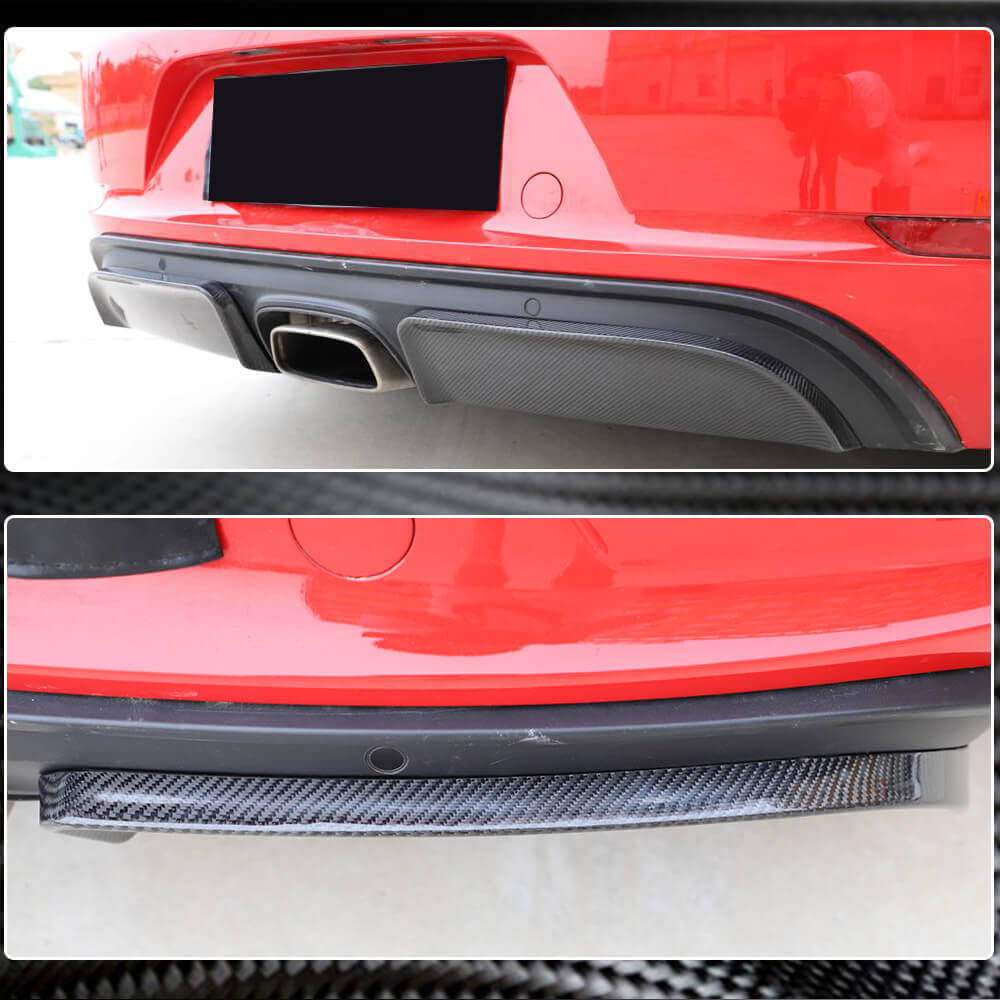Rear bumper diffuser V2 (2016-2019, Carbon) for Porsche Boxster/Cayman 982 (718) 2016- - image 4