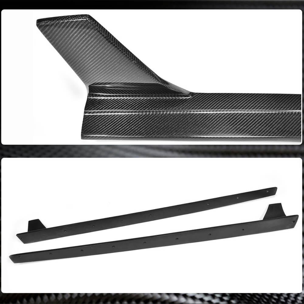 Side Skirts V4 (for S-Line SD, Carbon) for Audi A3 2012-2020 - image 4
