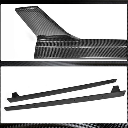 Side Skirts V4 (for S-Line SD, Carbon) for Audi A3 2012-2020 - image 4
