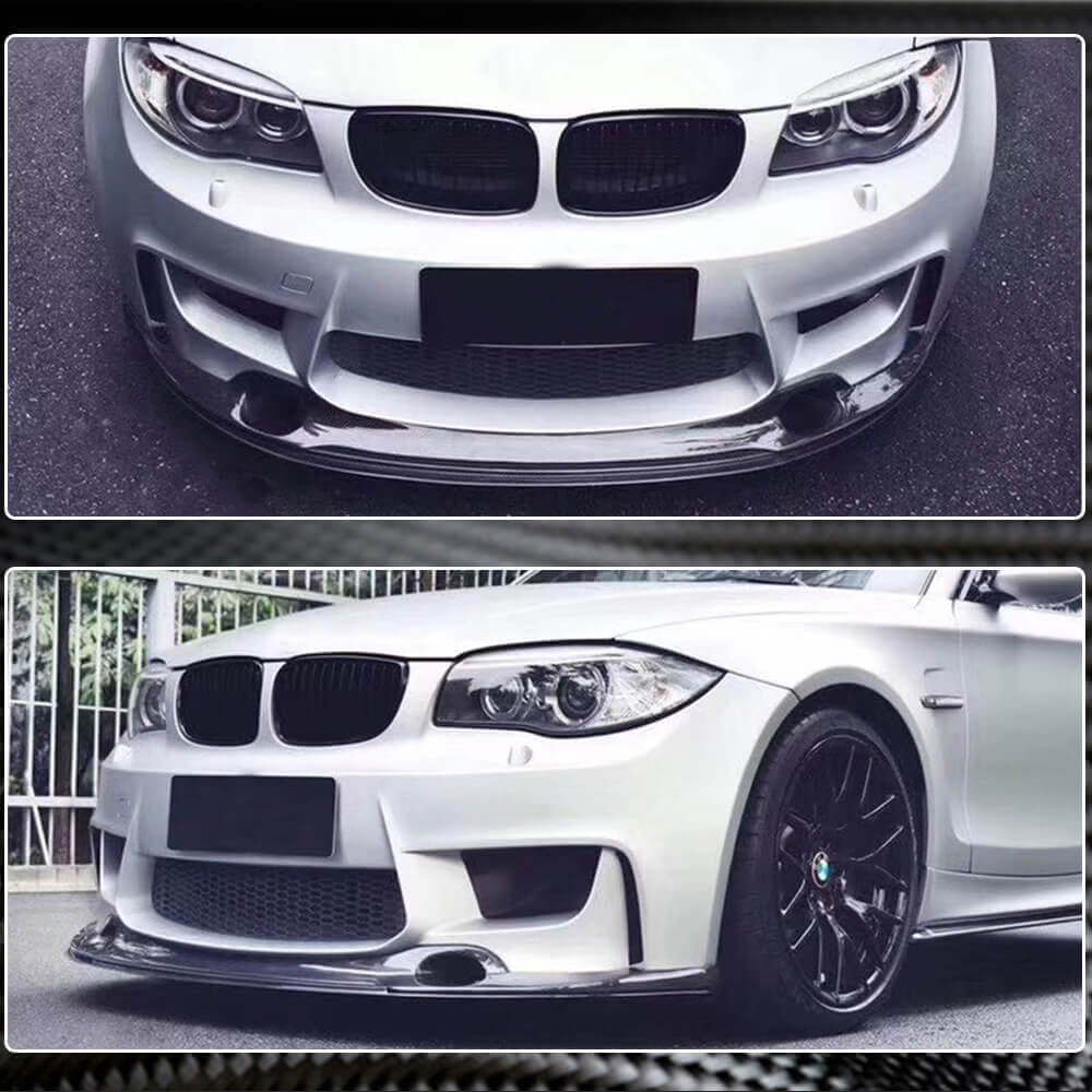 Front Bumper Lip V2 for 1M E82 Carbon for BMW 1 Series E81/82/87/88 2004-2011 - image 4