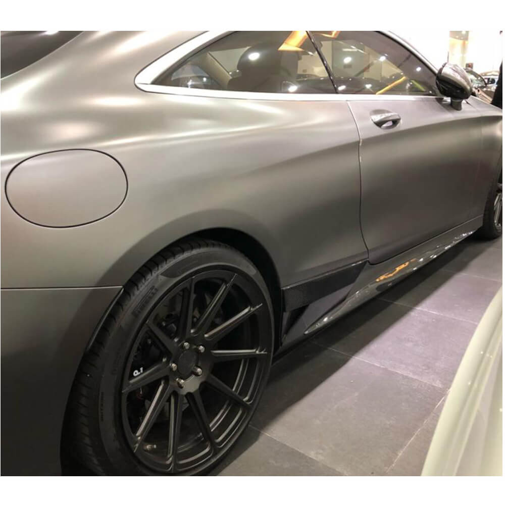 Side Skirts (for AMG-Line 2015-2018, Carbon) for Mercedes S-class C217 Coupe 2014-2020 - image 4