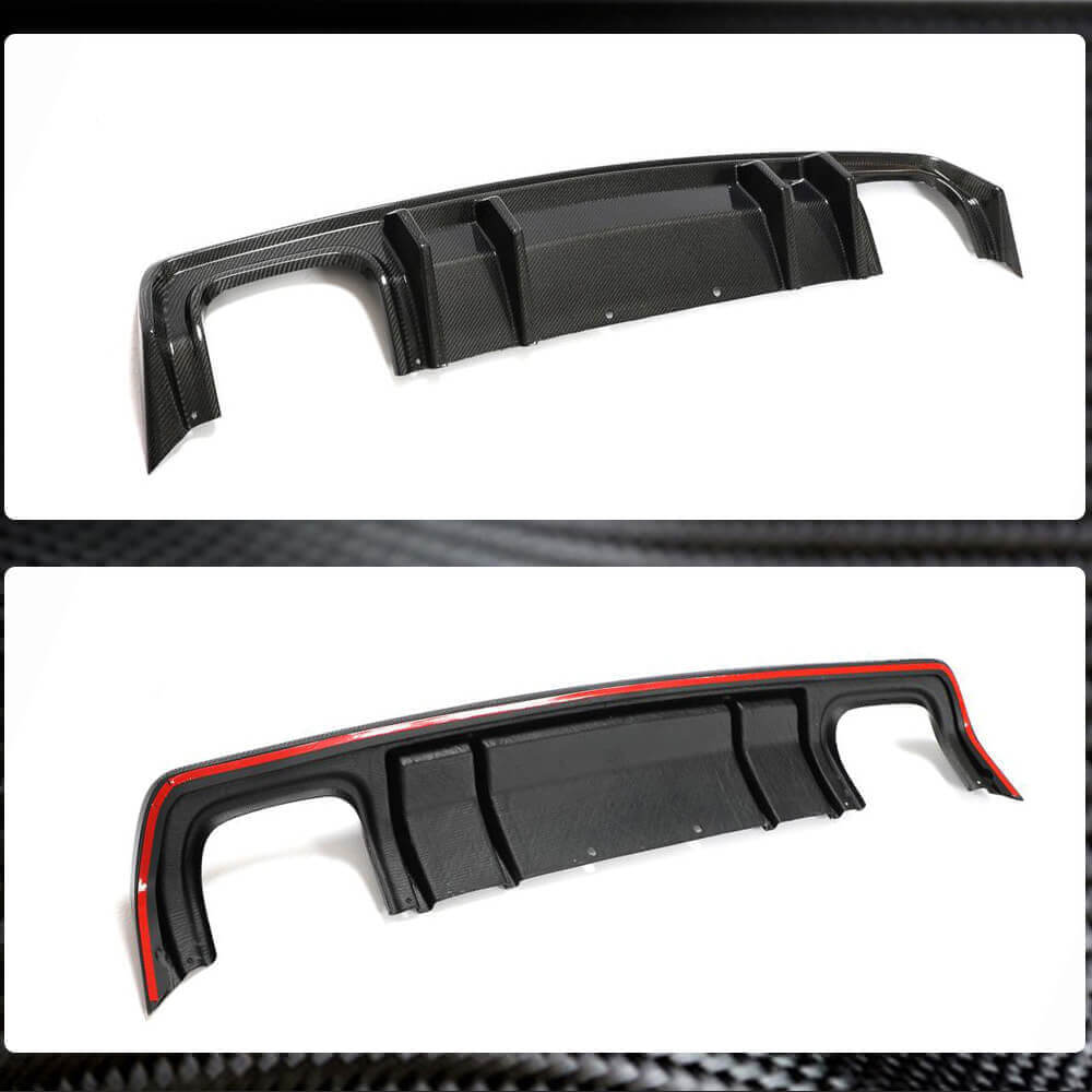 Rear Bumper Diffuser (2015-2023, Carbon) for Dodge Challenger 2008-2023 - image 4