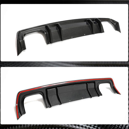 Rear Bumper Diffuser (2015-2023, Carbon) for Dodge Challenger 2008-2023 - image 4