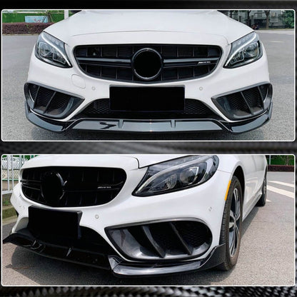 Covers for fog lights (for C43 AMG 2015-2019, Carbon) for Mercedes C-class W205 2014-2021 - image 4