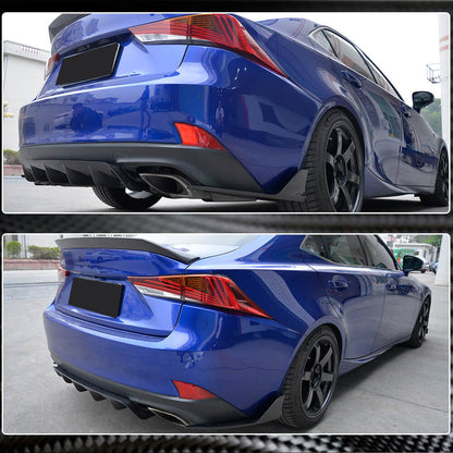 Covers on the rear bumper (for Base/F-Sport 2016-2020, Carbon) for Lexus IS 2013- - image 4