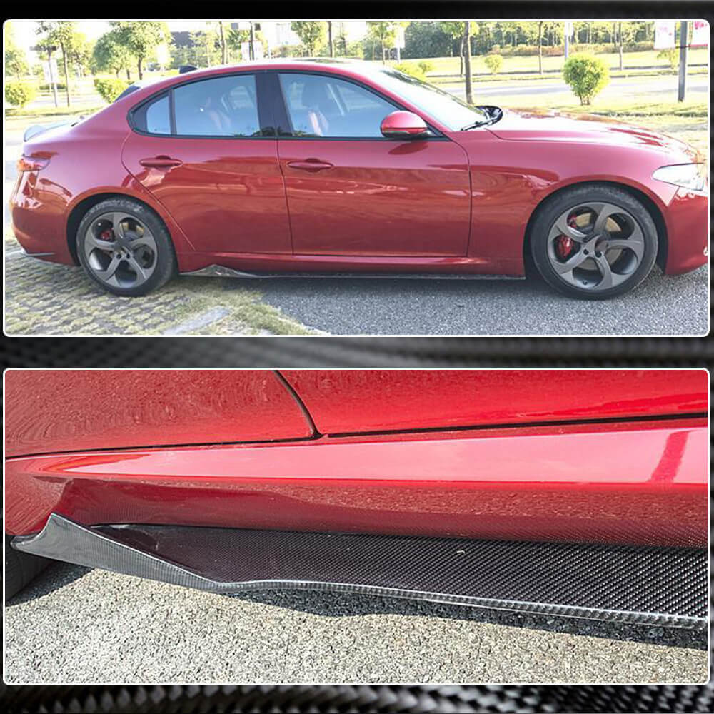Side Skirts V3 (for Base/Sport, Carbon) for Alfa Romeo Giulia 2016-2022 - image 4