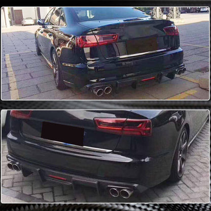 Rear Bumper Diffuser Carbon (for Base 2014-2018) for Audi A6 C7 2011-2017 - image 4