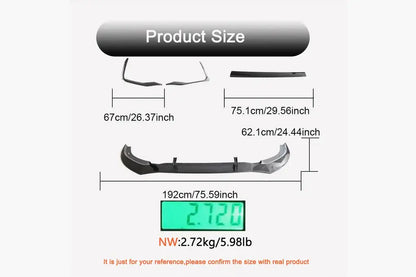 Front bumper lip (2021+, Carbon) for Audi Q8 2018- - image 4