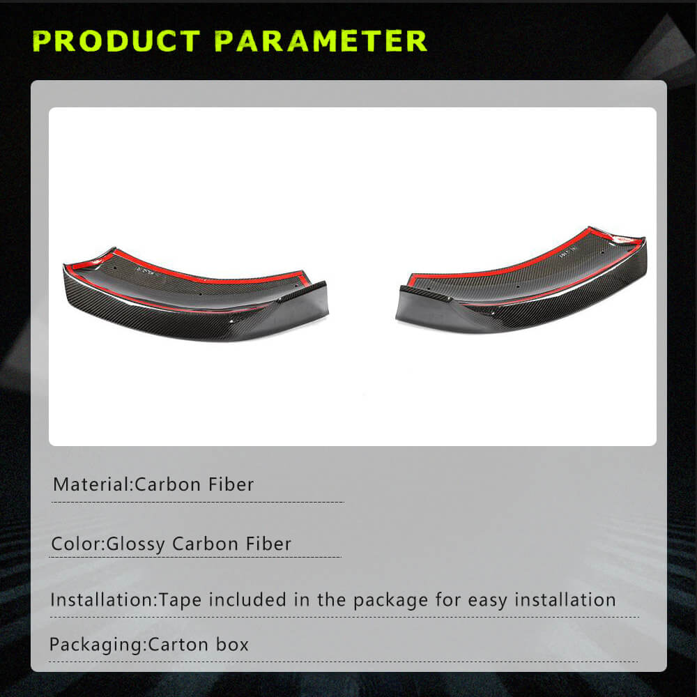 Front Bumper Flap Covers (for V Class 2014-2019, Carbon) for Mercedes Vito/V-class W447 2014- - image 4