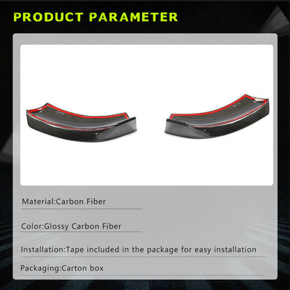 Front Bumper Flap Covers (for V Class 2014-2019, Carbon) for Mercedes Vito/V-class W447 2014- - image 4