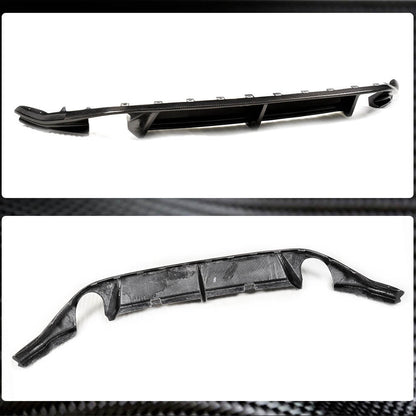 Rear Bumper Diffuser V3 (for Base/GTI HB 2012-2017, Carbon) for Volkswagen Golf 7/E-Golf 2012-2020 - image 4