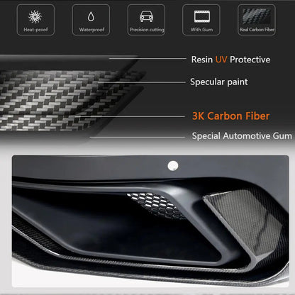 Rear bumper diffuser (2021-2024, Carbon) for Zeekr 001 - image 4