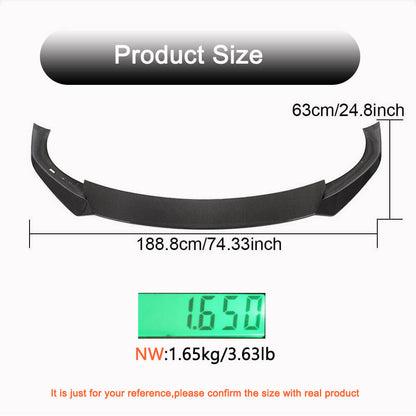 Front Bumper Lip V1 (2021+, Carbon) for Tesla Model S 2012– - image 4