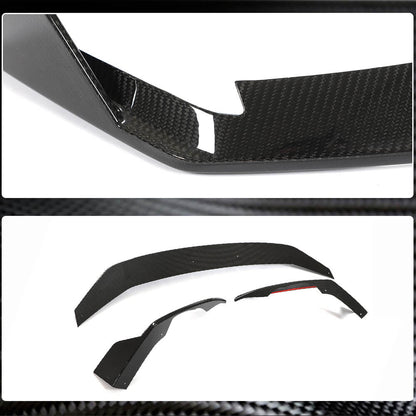 Front Bumper Lip Dry Carbon Fiber for Audi A6 C8 2018- - image 4