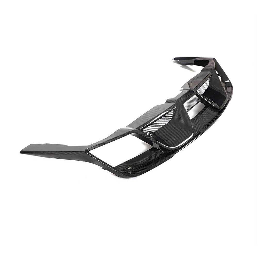 Rear Bumper Diffuser V2 (2018-2021, Carbon) for Ford Mustang 2015-2023 - image 4