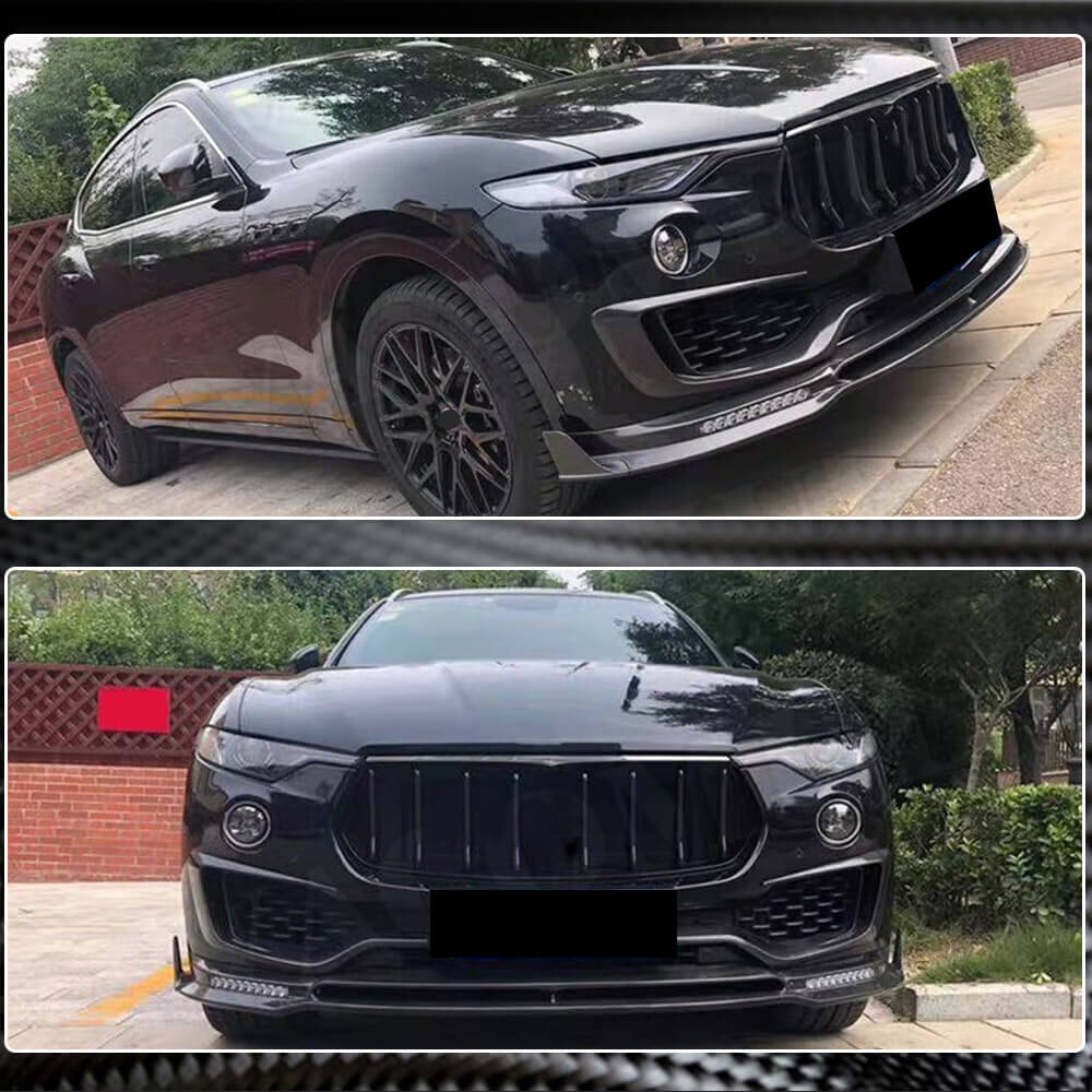 Front Bumper Lip Spoiler V2 (for Base/S, Carbon) for Maserati Levante 2016- - image 4