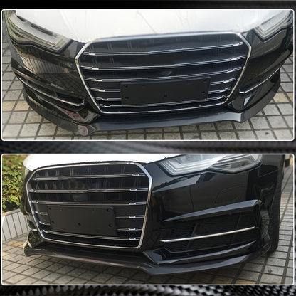 Front bumper lip Carbon V3 (for S-Line 2014-2018) for Audi A6 C7 2011-2017 - image 4