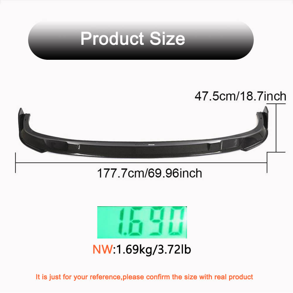 Front Bumper Lip Carbon Fiber V2 (2022+ M-Sport) for BMW 3 series G20/21 2018- - image 4
