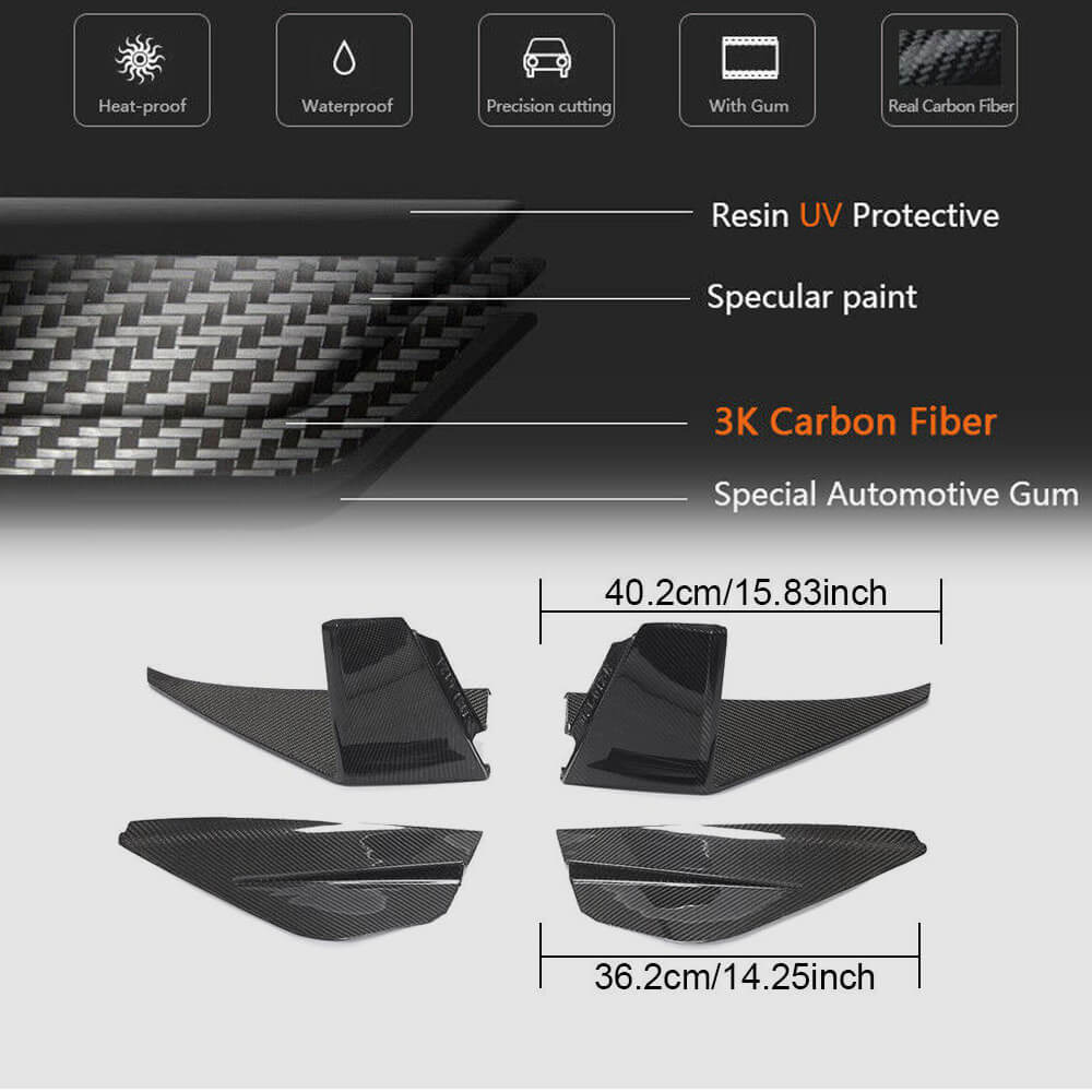 Fog light covers (2018-2021, Carbon) for Ford Mustang 2015-2023 - image 4