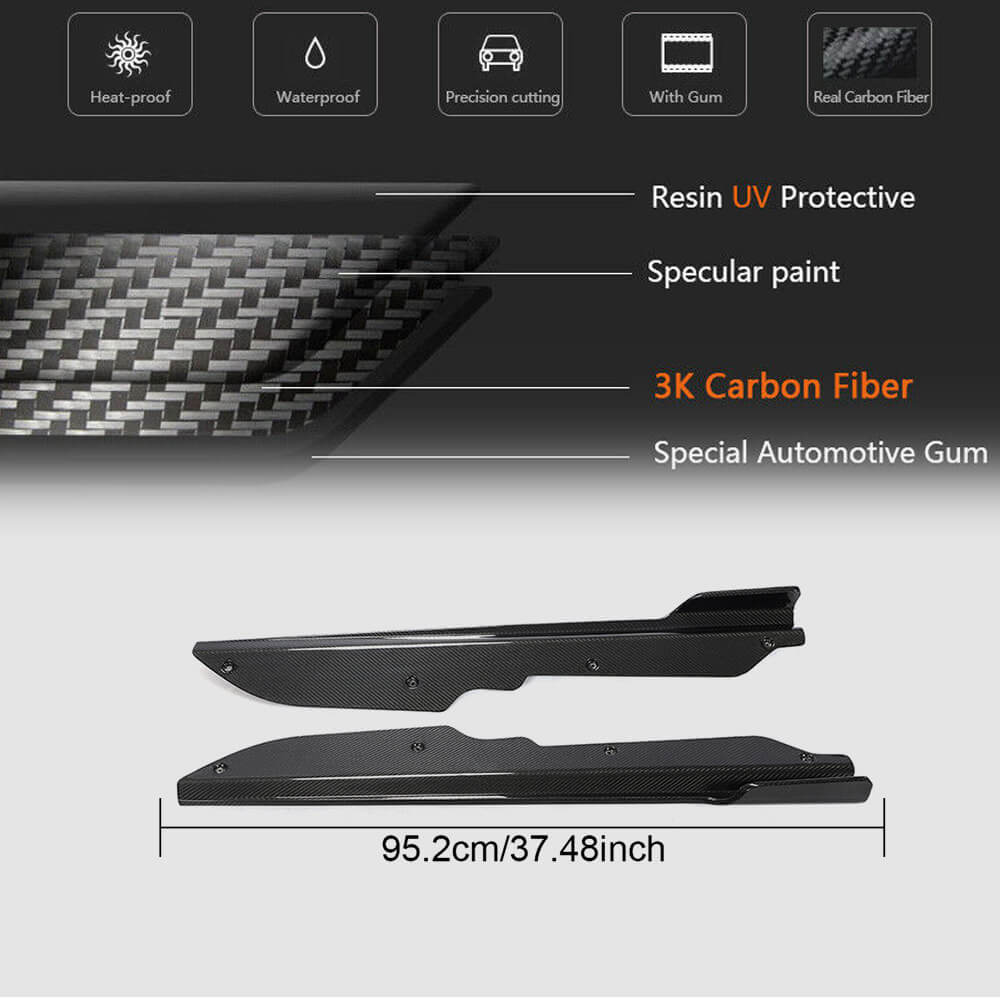 Side sills (Carbon) for Chevrolet Corvette C8 2019- - image 4